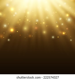 Abstract celebration background with particles and rays.Perfect tamplete for your projects. Vector illustration