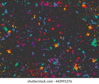 Abstract celebration, confetti background, color splash illustration on grey background.