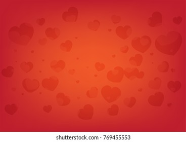 Abstract celebration heart red color background 