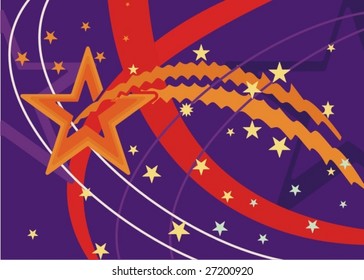 Abstract celebration related background with stars and stripes, vector illustration series.