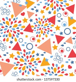 Abstract celebration seamless pattern background