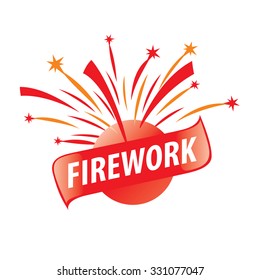 Abstract celebratory vector logo for salutes and fireworks