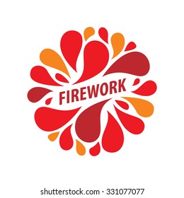 Abstract celebratory vector logo for salutes and fireworks