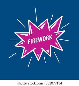 Abstract celebratory vector logo for salutes and fireworks