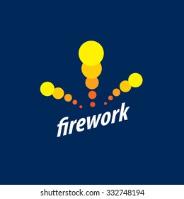 Abstract celebratory vector logo for salutes and fireworks