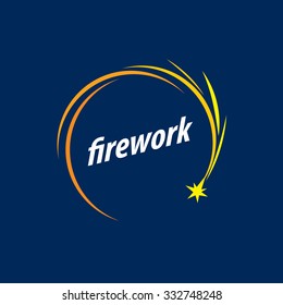 Abstract celebratory vector logo for salutes and fireworks