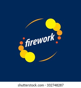 Abstract celebratory vector logo for salutes and fireworks