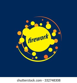 Abstract celebratory vector logo for salutes and fireworks