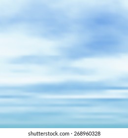 Vector Blue Sea Sky Background Stock Vector (Royalty Free) 589925117 ...