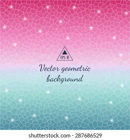 Abstract cell background. Geometric color design. Good for card, invitation, greeting, presentation, marketing materials, tile, wall decor, house and furniture decoration. Vector illustration