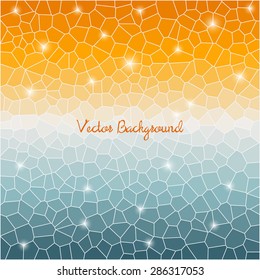 Abstract cell background. Geometric green color design. Good for card, invitation, greeting, presentation, marketing materials, wall, house and furniture decoration. Vector illustration.