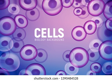 Abstract cell background, human biology science medical nucleus. Vector cell virus stem.