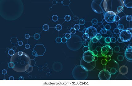 Abstract cell background. Medicine and science research. Vector