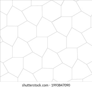 Abstract Cell Honeycomb Line Polygon Pattern in Black and White