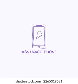 Abstraktes Handy-Logo von Linien.