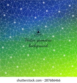 Abstract cell triangle background. Geometric color design. Good for card, invitation, greeting, presentation, marketing materials, tile, wall decor, house and furniture decoration. Vector illustration