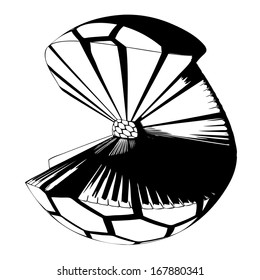 Abstract cell vector - isolated transparent object on white background