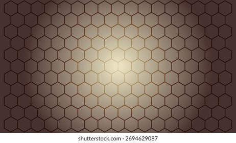Abstract Cells Pattern Texture Style. Yellow Honeycomb Background Design.