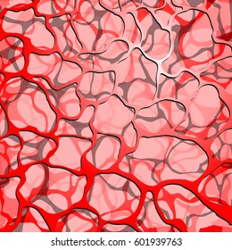 abstract cellular, grid pattern spatial structure with shadows. 3D vector illustration.