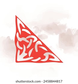 Abstract celtic corner with greek border 