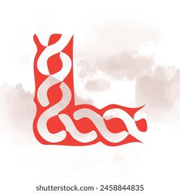 Abstract celtic corner with greek border 
