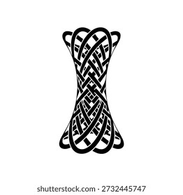Abstrakte keltische Knotenspalte Symbol Vektor für Kulturerbe, Stärke, Verbindung, historische Marken, komplizierte Muster oder dekoratives Design