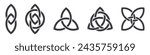 Abstract celtic knot design isolated on white background. Vector illustration.