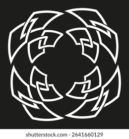 Abstract Celtic knot. Interlocking circular shape. Decorative spiritual symbol. Vector ornate emblem.