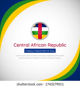 Abstract Central African Republic country flag background. Artistic happy independence day of Central African Republic vector illustration.