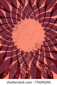 Abstract centrifugal grunge background for your text. Retro vector illustration. Eps 10.