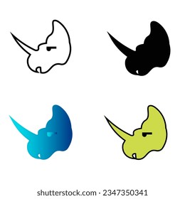 Abstract Centrosaurus Dinosaur Head Silhouette Illustration, can be used for business designs, presentation designs or any suitable designs.