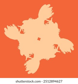 abstract ceramic design with orange color
