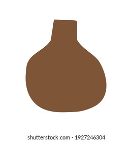 Abstract ceramic vase icon elements illustration. Trendy Minimalist shapes collage for design in an ecological style.