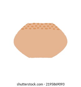 Abstract ceramic vase. Pottery vector illustration on isolated background. Bohemian hygge concept