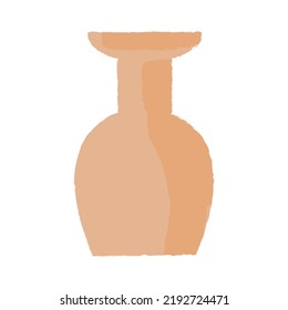 Abstrakte Keramikvase mit Textur. Keramik, Vektorgrafik auf isoliertem Hintergrund. Böhmisches Mischkonzept