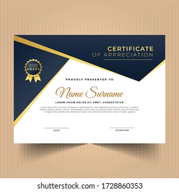 Abstract certificate of achievement design template, Modern certificate of appreciation template design 