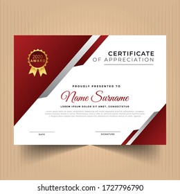 Abstract certificate of achievement with modern design