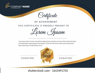 Abstract certificate design for many types business purpose and company