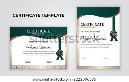 Abstract certificate design template. Certificate of achievement, appreciation, award, excellence, graduation. Vector illustration
