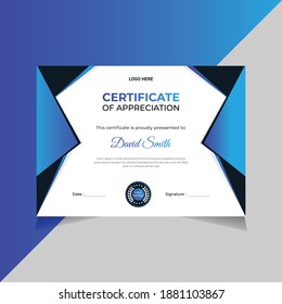Abstract Certificate Design Template, business certificate template design for all types company, Vector illustration.