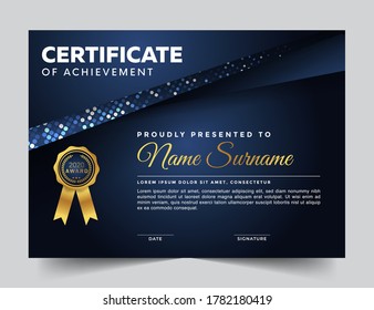 Abstract certificate design template with modern elements and shapes