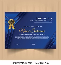 Abstract certificate diploma design template with geometric shapes