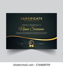 Abstract certificate diploma design template with geometric shapes