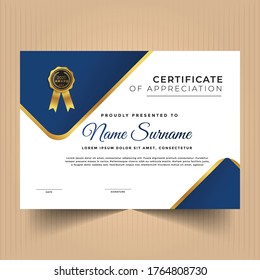Abstract certificate diploma design template with geometric shapes