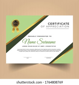 Abstract certificate diploma design template with geometric shapes