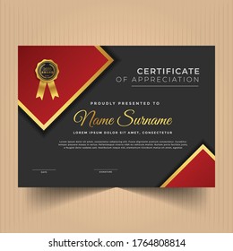Abstract certificate diploma design template with geometric shapes