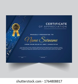 Abstract certificate diploma design template with geometric shapes