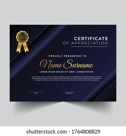 Abstract certificate diploma design template with geometric shapes