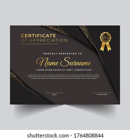 Abstract certificate diploma design template with geometric shapes