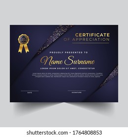 Abstract certificate diploma design template with geometric shapes